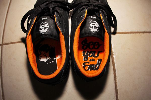 cult x vans コラボbox Cult X Vans BMX Slip On Flat Pedal Shoes (Black/Snake) (8